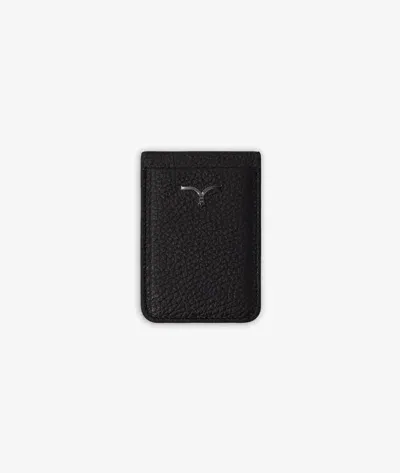 Larusmiani Magnetic Credit Card Holder For Iphone Accessory In Black