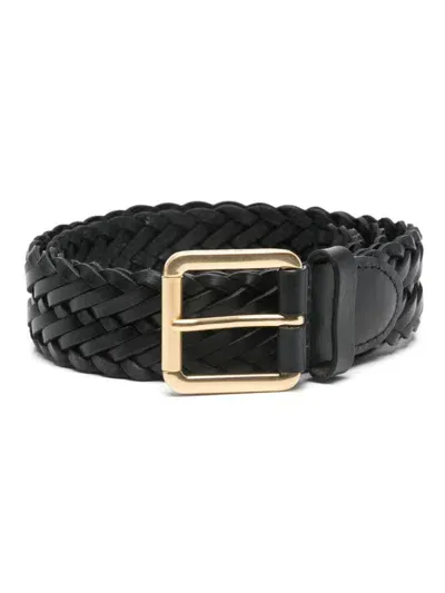 Lauren Ralph Lauren Interwoven-design Belt In Black