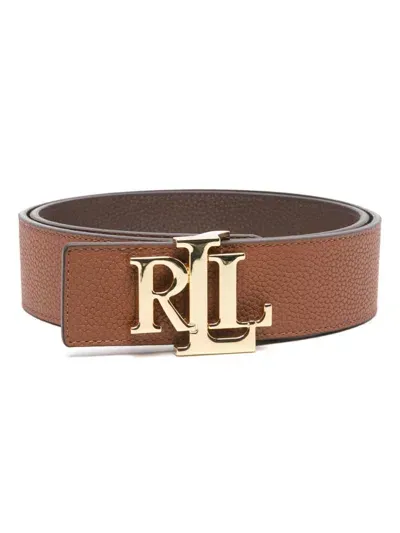 Lauren Ralph Lauren Logo-buckle Belt In Brown