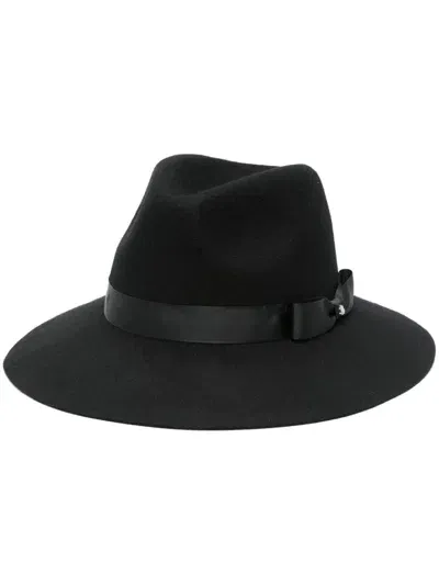 Lauren Ralph Lauren Wool Fedora Hat In Black