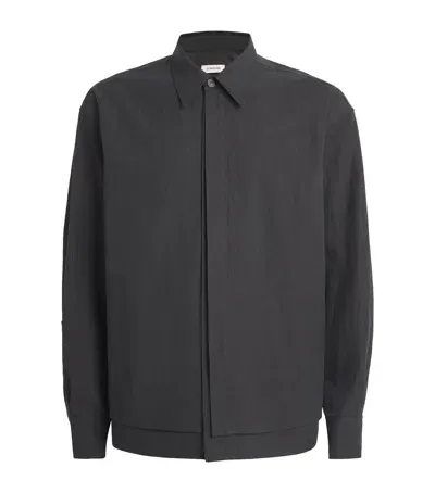 Le 17 Septembre Double-layered Overshirt In Black