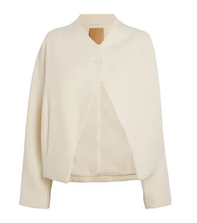 Le 17 Septembre Wool-blend Coat In Ivory