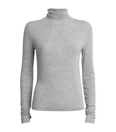 Le 17 Septembre Wool Rollneck Sweater In Grey