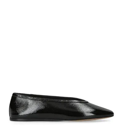 Le Monde Beryl Leather Luna Ballet Flats In Black