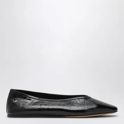 Le Monde Beryl Luna Black Leather Slipper