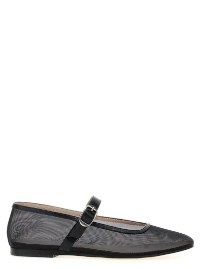 Le Monde Beryl Mary Jane Flat Shoes In Black