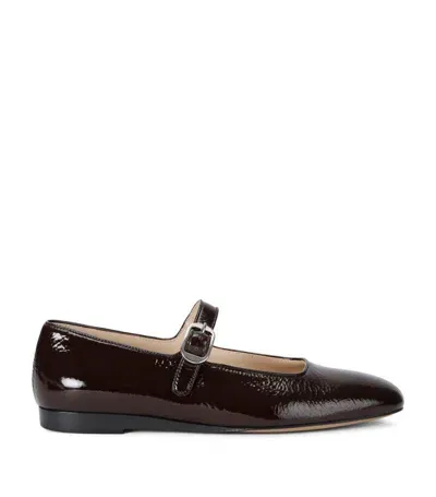 Le Monde Beryl Patent Leather Mary Jane Ballet Flats In Black