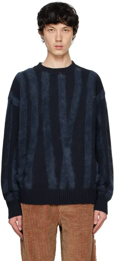 Le Pere Blue Tyndell Stripe Sweater