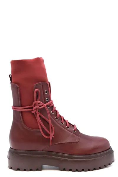 Le Silla Booties In Burgundy