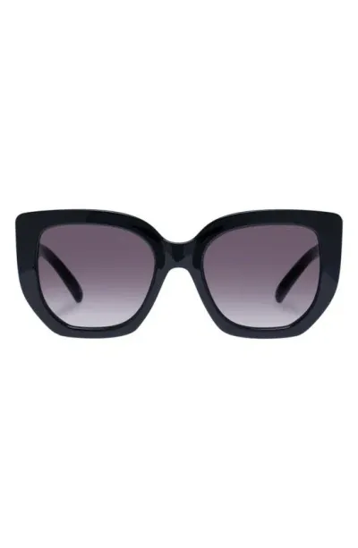 Le Specs Euphoria 52mm Gradient Square Sunglasses In Black