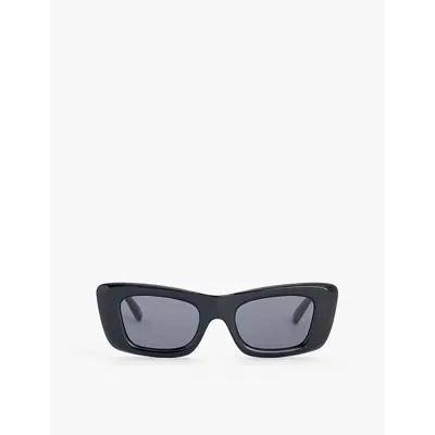 Le Specs Womens Black Dopamine Rectangle-frame Polycarbonate Sunglasses