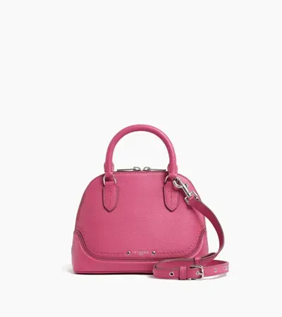 Le Tanneur Ella Small Handbag In Grained Leather In Pink