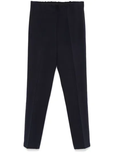 Le Tricot Perugia Jersey-texture Trousers In Blue