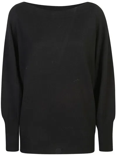 Le Tricot Perugia Wool Jumper In Black