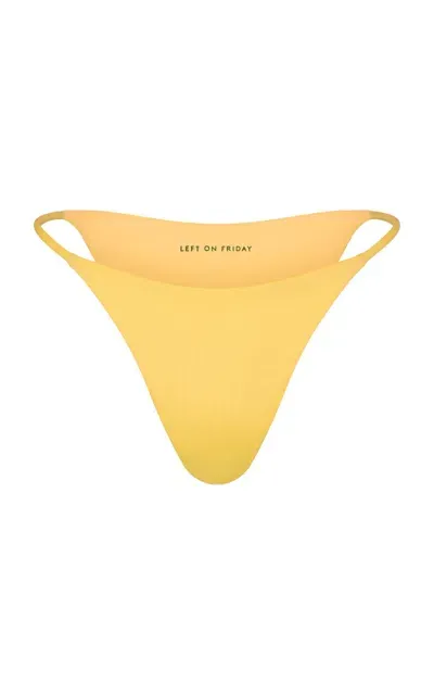 Left On Friday Skinny Dip Bikini Bottom In Yellow