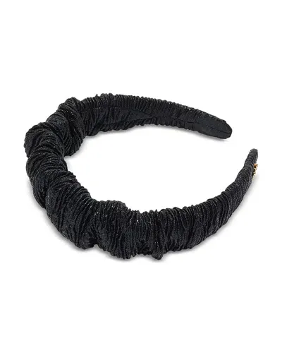 Lele Sadoughi Kelly Metallic Headband In Black