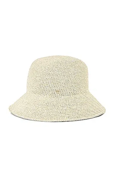 Lele Sadoughi Metallic Yarn Crochet Bucket Hat In Gold