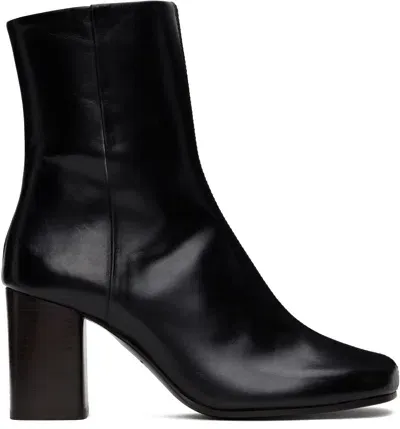 Lemaire Black Anatomic 80 Boots In Bk999 Black