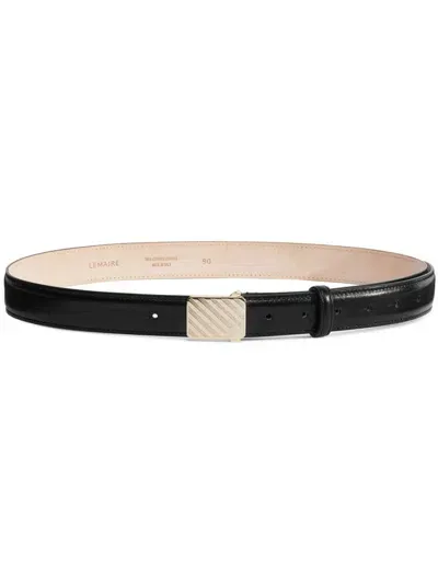 Lemaire Sliding-buckle Leather Belt In Black