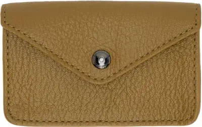 Lemaire Brown Enveloppe Coin Pouch In Green