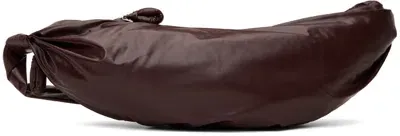 Lemaire Burgundy Large Soft Croissant Bag In Brown