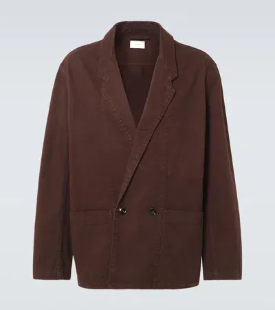 Lemaire Cotton Blazer In Brown