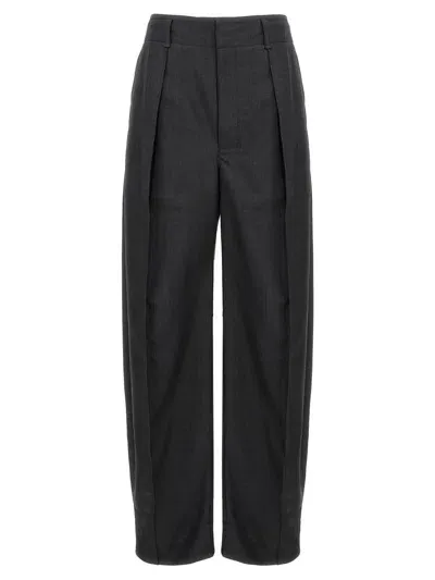 Lemaire Curved Volume Tailored Pants In Gray