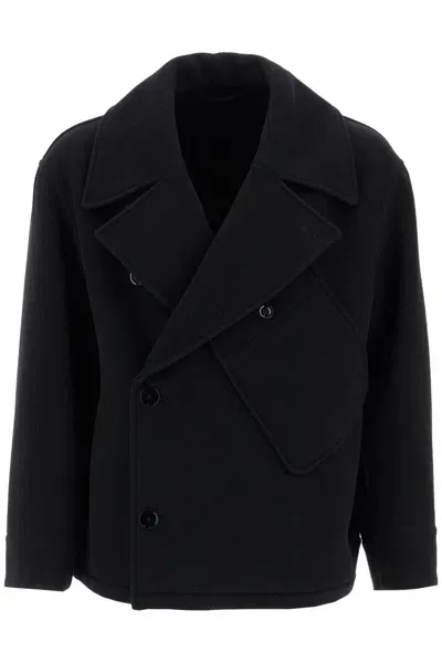 Lemaire Double-faced Woolen Boxy Cab In Black