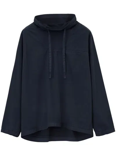 Lemaire Drawstring Long-sleeve Shirt In Black