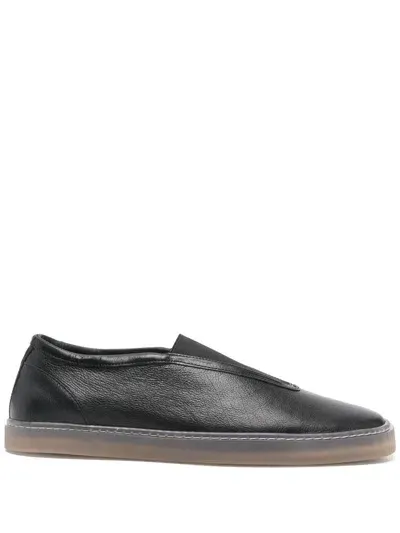 Lemaire Leather Trainers In Black