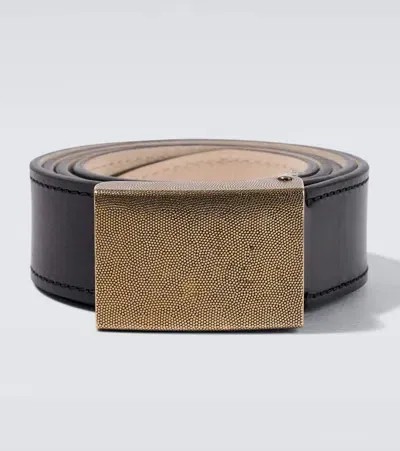 Lemaire Leather Belt In Black