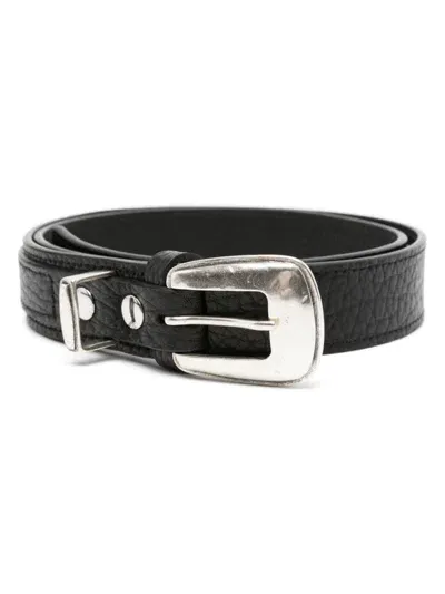 Lemaire Leather Belt In Black