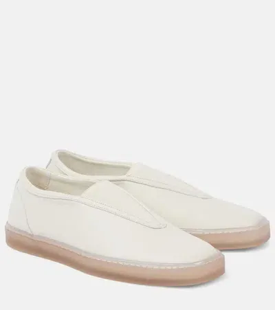 Lemaire Leather Sneakers In White