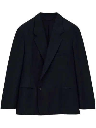 Lemaire Maxi Double Breasted Jacket In Black