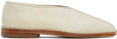 Lemaire Off-white Flat Piped Slippers