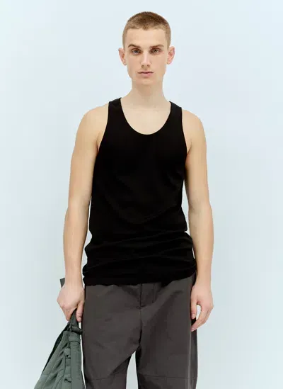 Lemaire Rib Debardeur Tank Top In Black