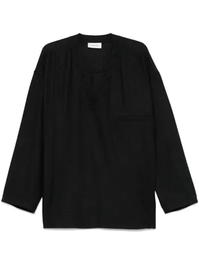 Lemaire Smock T-shirt In Black