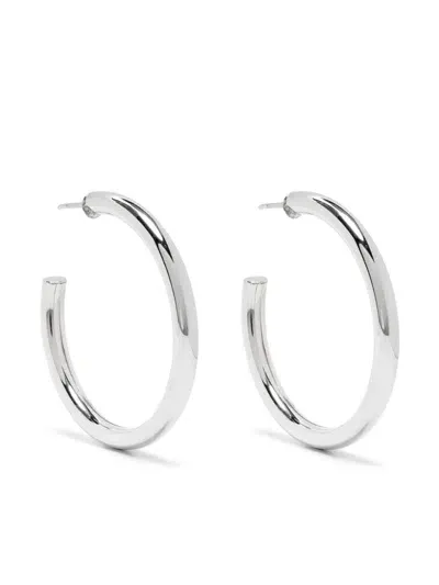 Lemaire Sterling Silver Hoop Earrings In Metallic