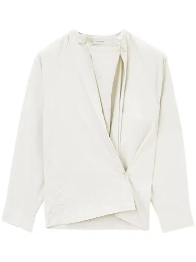 Lemaire Twisted Cotton Poplin Top In White