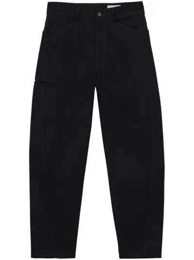 Lemaire Twisted Tapered Trousers In Black