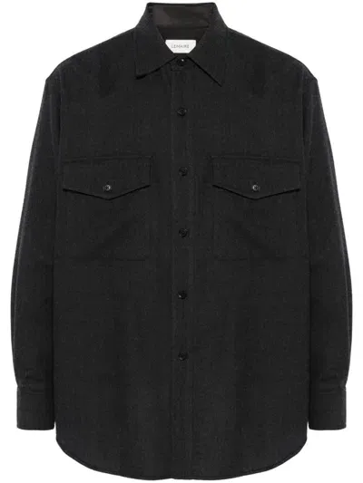 Lemaire Virgin-wool Shirt In Black