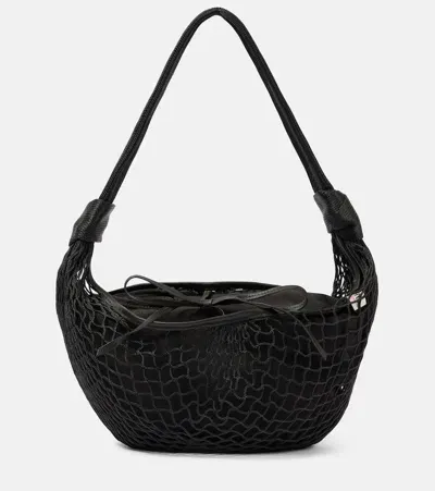 Lemaire Fortune Croissant Filt Bag In Bk999 Black