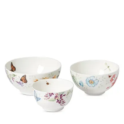 Lenox Butterfly Meadow 3 Piece Bowl Set In White