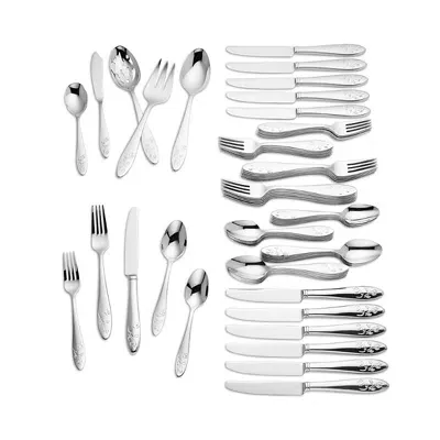 Lenox Butterfly Meadow 65-piece Flatware Set In Metallic