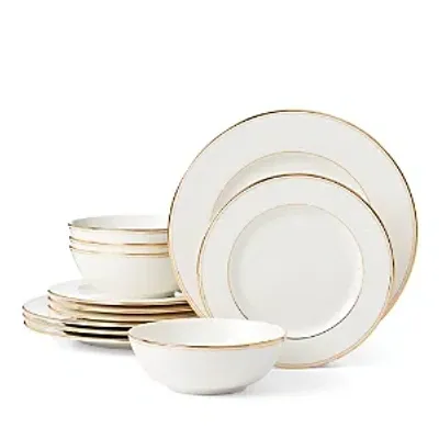 Lenox Federal Gold 12-piece Dinnerware Set, Service For 4 In White