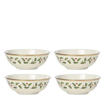 Lenox Holiday Dinnerware Place Setting Bowls, Set Of 4 In White