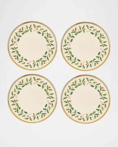 Lenox Holiday Dinnerware Salad Plates, Set Of 4 In Green