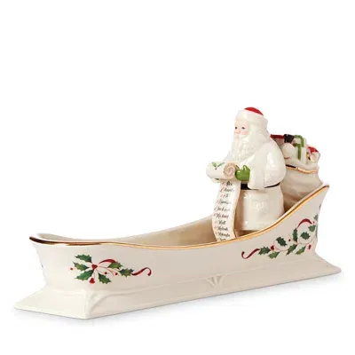 Lenox Holiday Santa Sleigh Cracker Tray In Neutral