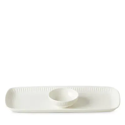 Lenox Profile Serving Tray & Dip Bowl Set In White