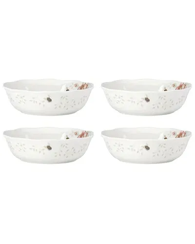 Lenox Butterfly Meadow Soup Bowls, Set Of 4 In White